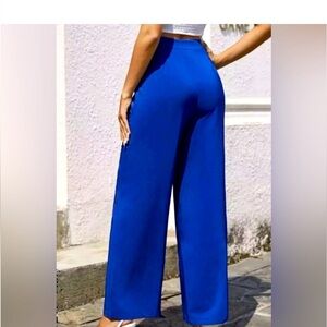 Zara Royal Blue Wide Leg Pants Size L